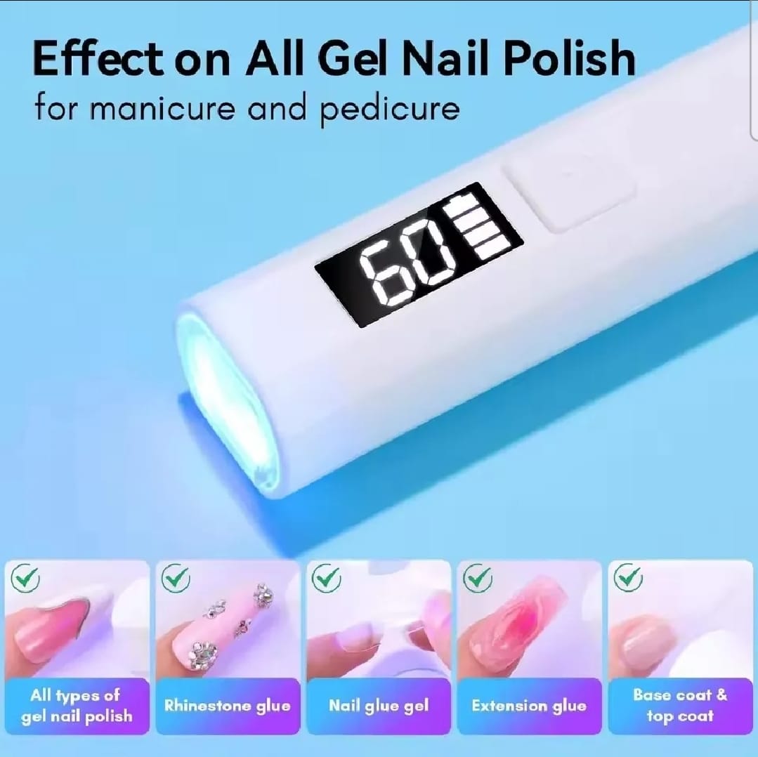 UV Light for Gel Nails – Handheld Mini Flash Cure Lamp