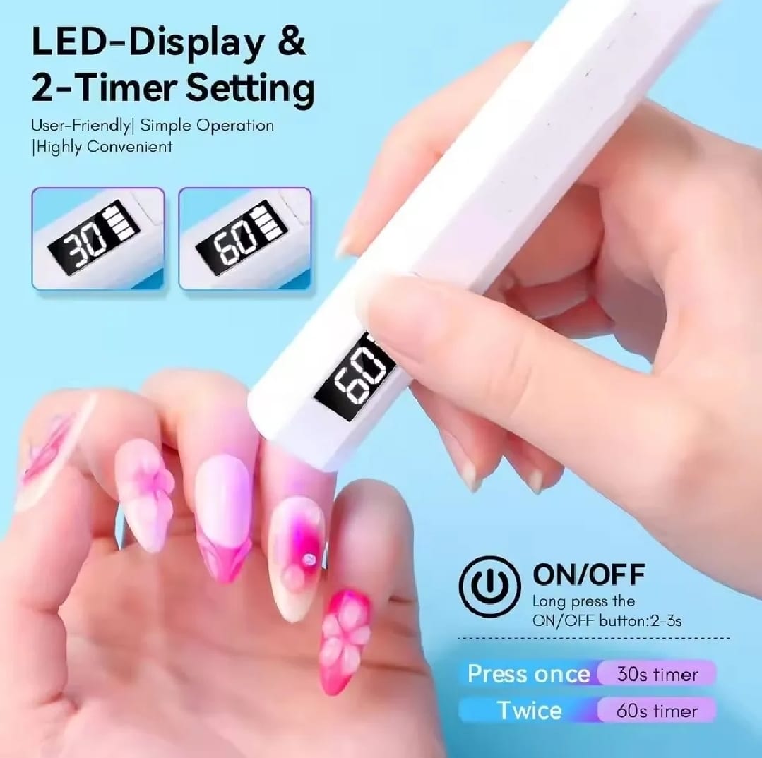 UV Light for Gel Nails – Handheld Mini Flash Cure Lamp