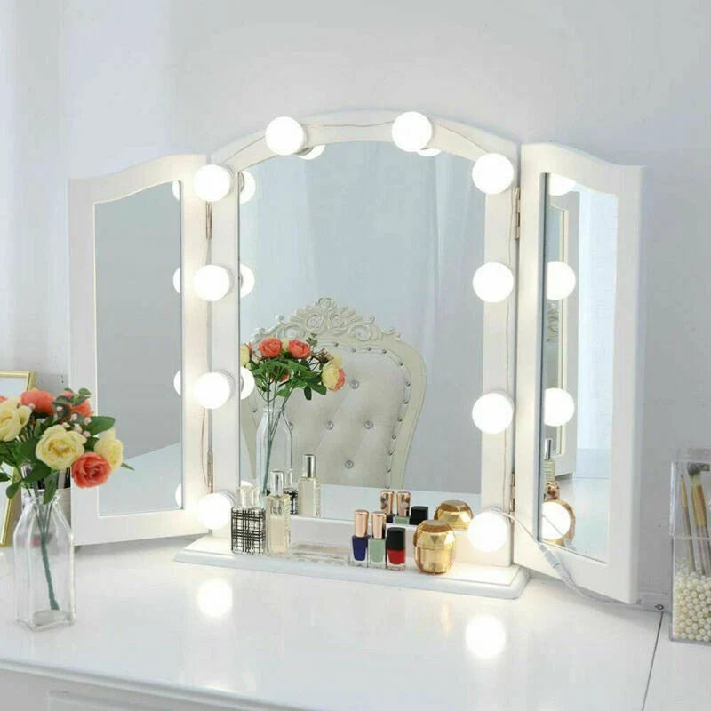 LED Vanity Mirror Lights Kit with 10 Dimmable Light Bulbs Hollywood Style