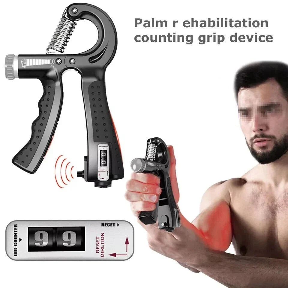 Adjustable Exerciser Hand Gripper With Counter Strengthener Adjustable Resistance